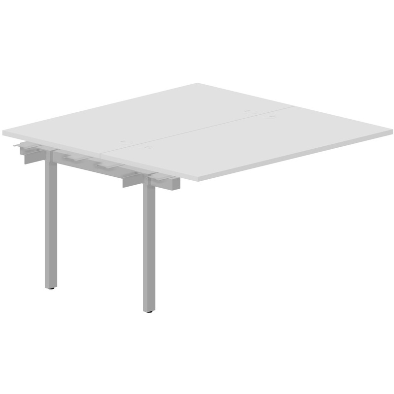 Изображение товара Стол письменный с двумя рабочими местами белый 1380х680х750 мм