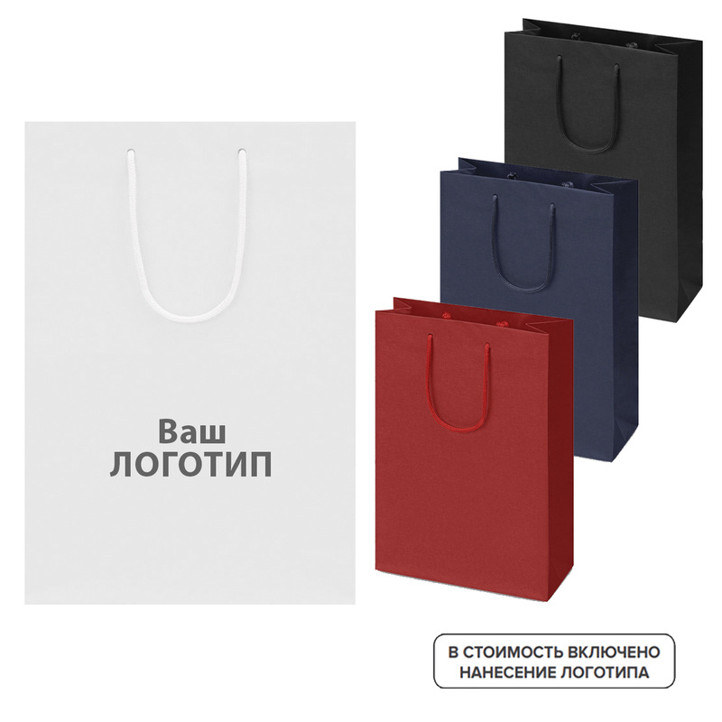 Изображение товара Подарочный бумажный пакет Imilit T с индивидуальной печатью 24x35x10 см