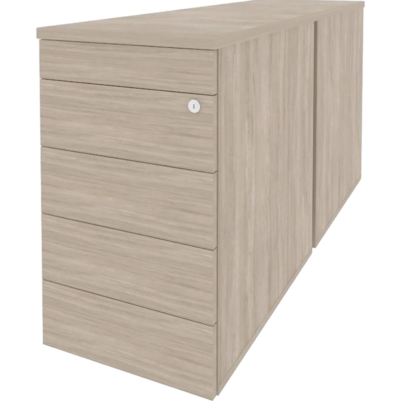 Изображение товара Тумба приставная двойная Onix O.TPO-2.7TIP дуб аттик с центральным замком 432х1475х750