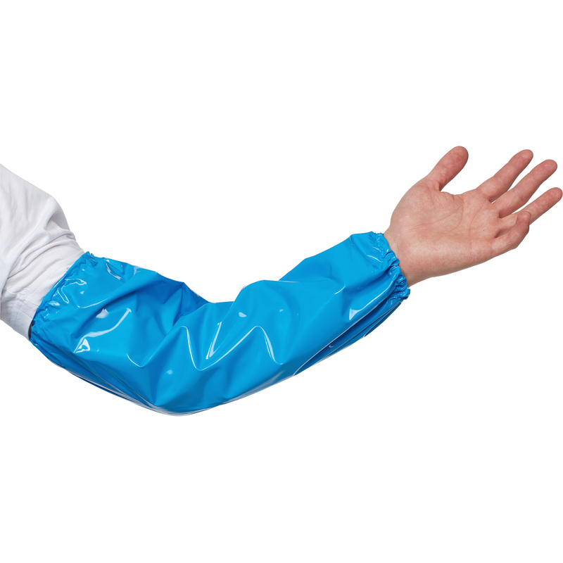Изображение товара Многоразовый нарукавник из полиуретана Haccper Uretex, 22х46 см, синий, упаковка 40 шт