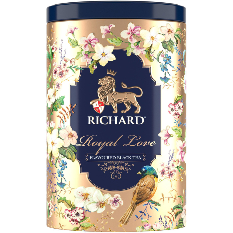 Изображение товара Чай листовой черный Richard Royal Love 80 г (бергамот, ваниль, цедра цитрусовых)