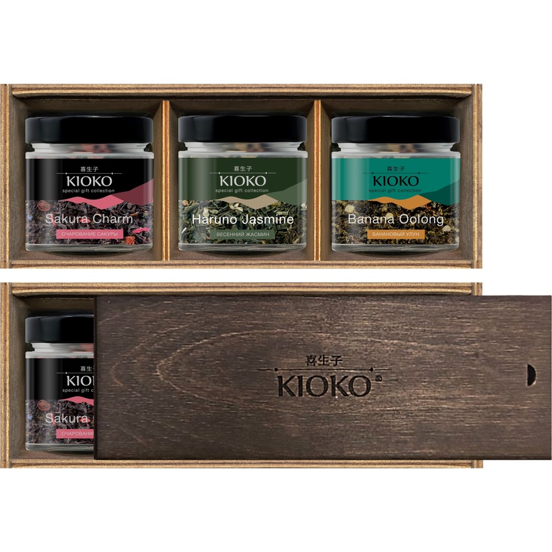 Изображение товара Подарочный набор чая Kioko Okinawa Blossom 120 г элегантный подарок
