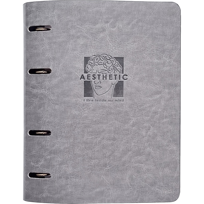 Изображение товара Тетрадь на кольцах со сменным блоком Infolio Study Antic А5 120 листов серый цвет