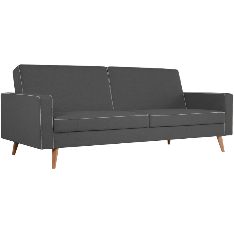 Изображение товара Диван трехместный раскладной Релакс Berus графит со стильными деревянными опорами
