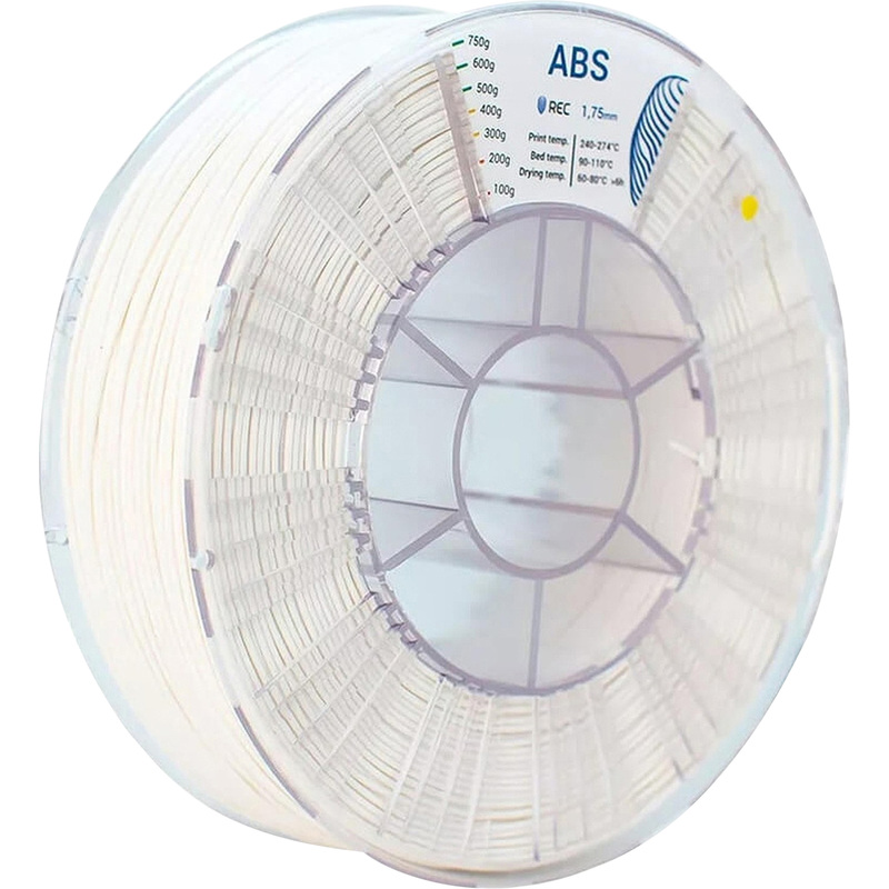 Изображение товара ABS пластик для 3D-принтера Rec белый матовый 1.75 мм 0.75 кг