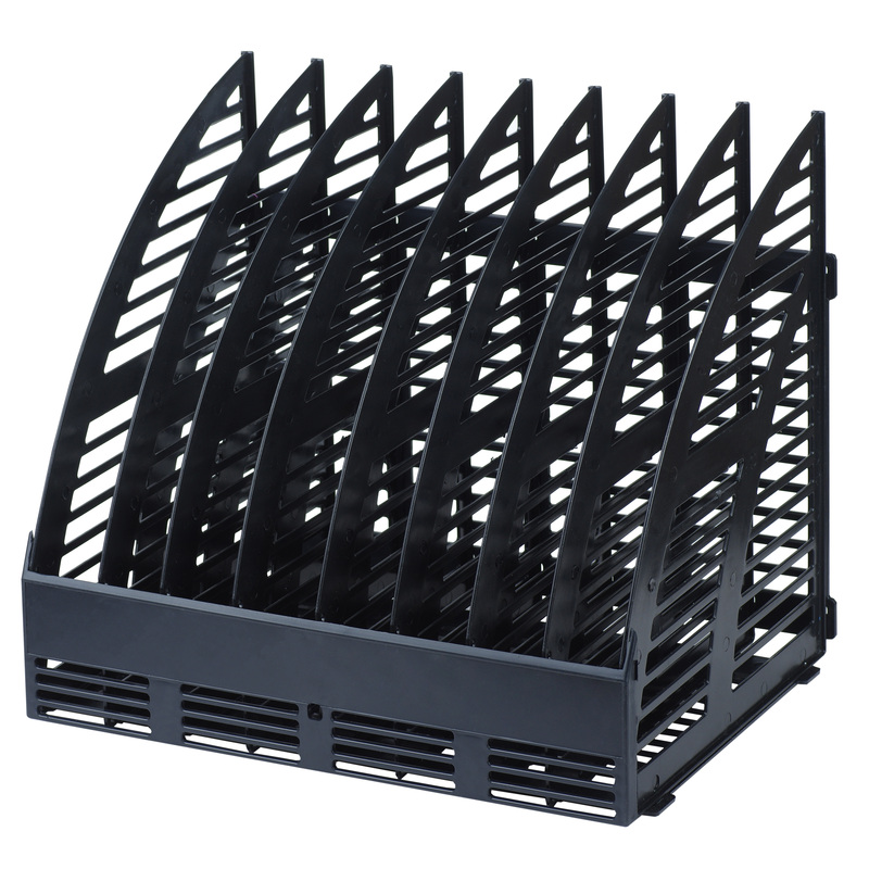 Изображение товара Вертикальный пластиковый лоток для бумаг Attache 8 отделений черный