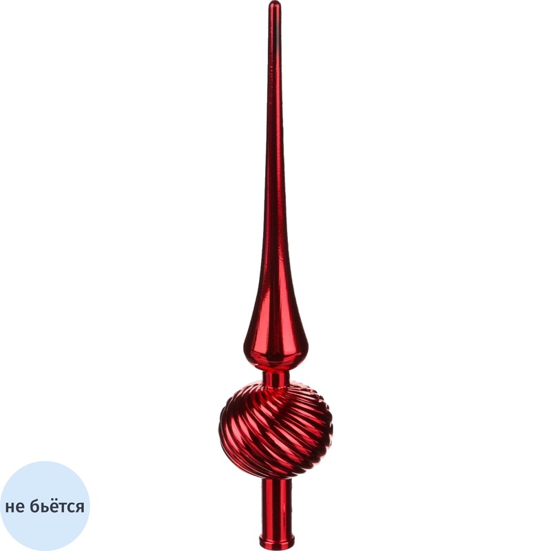 Изображение товара Верхушка на ёлку Зимнее волшебство классическая красная 25 см