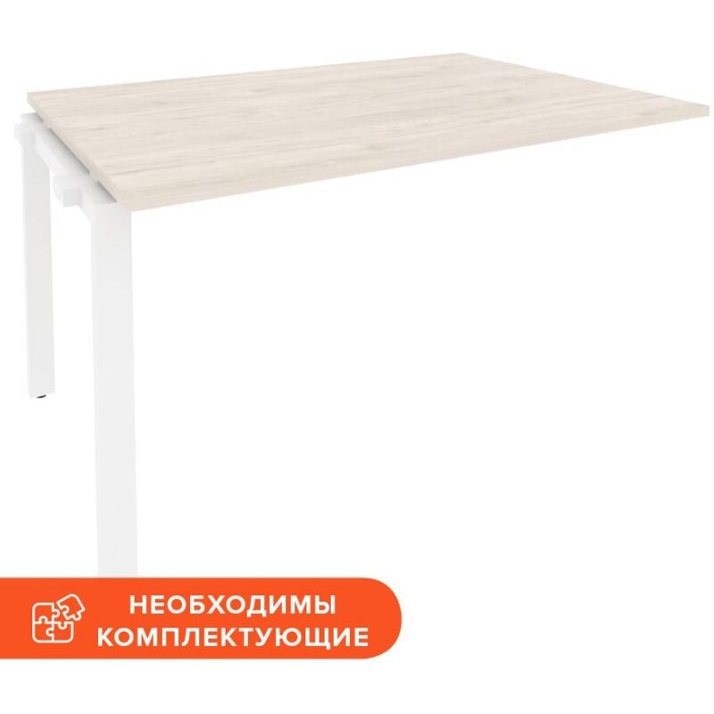 Изображение товара Элемент стола для переговоров Onix-П O.MP-NPRG-3 денвер светлый/белый