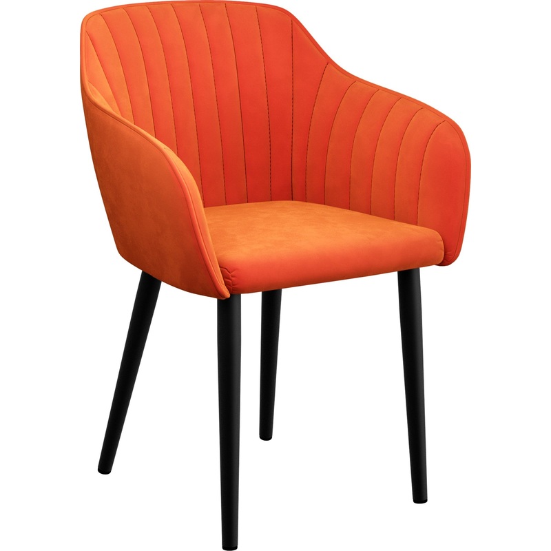 Изображение товара Обеденное кресло Шандон СМ12/1 терракотовое из велюра с металлическим каркасом