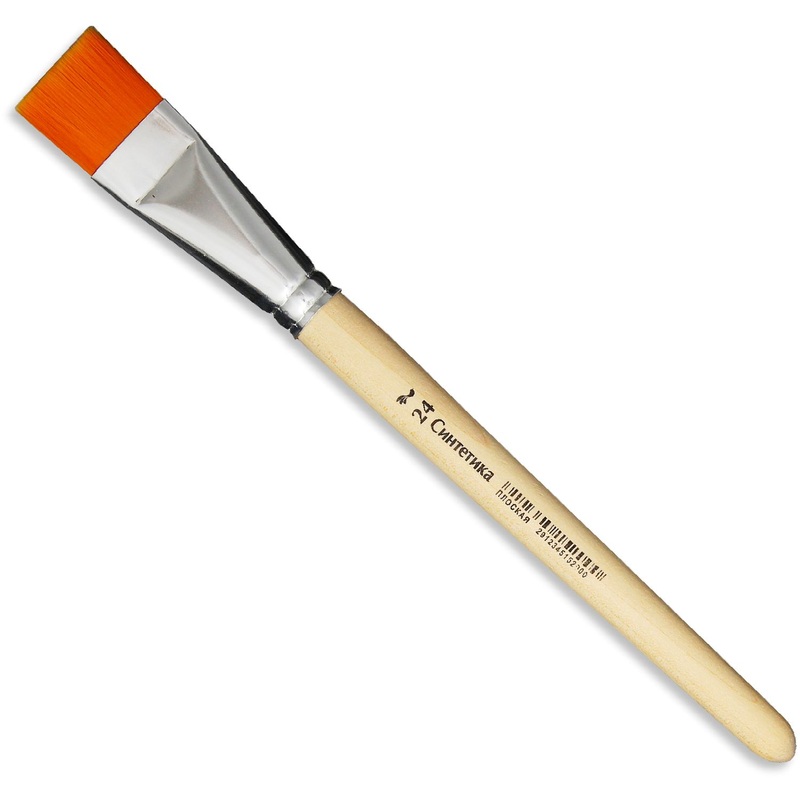 Изображение товара Кисть Комус Класс №24 плоская синтетика для художественных работ