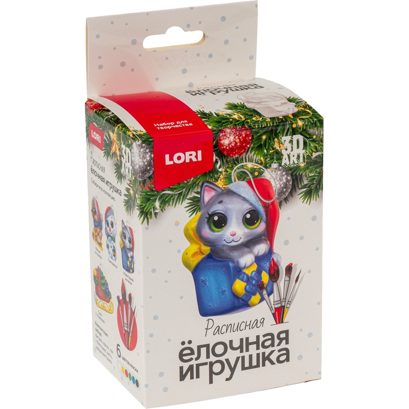 Изображение товара Набор для росписи объемных новогодних игрушек ИР-046 для творчества детей
