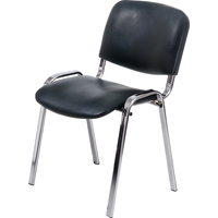 Стул офисный Easy Chair Изо чёрный искусственная кожа металл  хромированный (1397324)