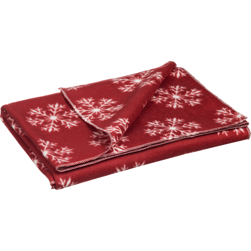 Изображение товара Плед Luscan Метель флис 130x170 см красный для дома и путешествий