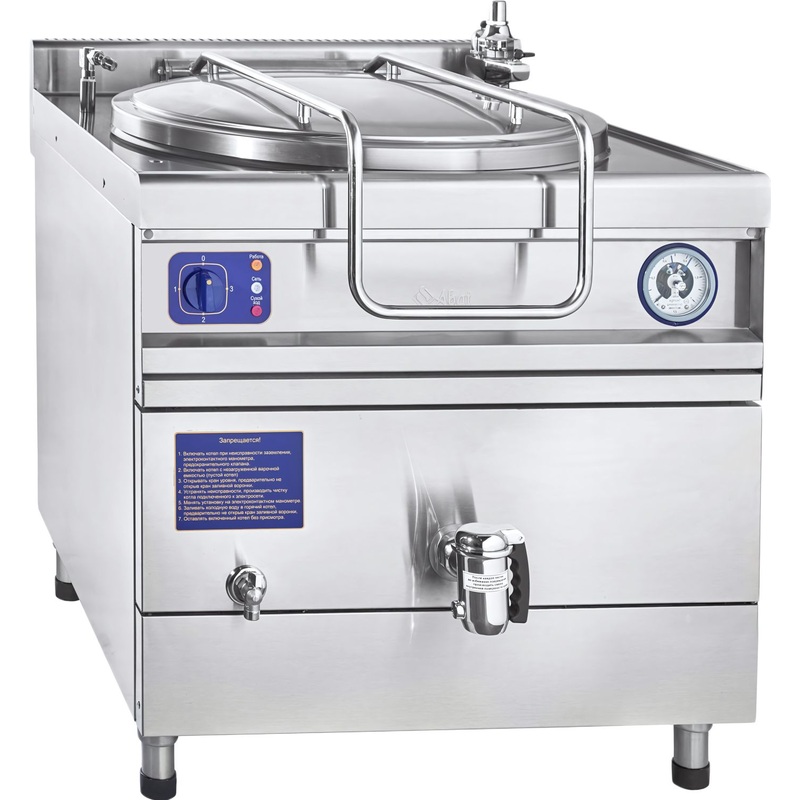 Изображение товара Пищеварочный котел Abat КПЭМ-100/9Т серебристый напольный 100 л