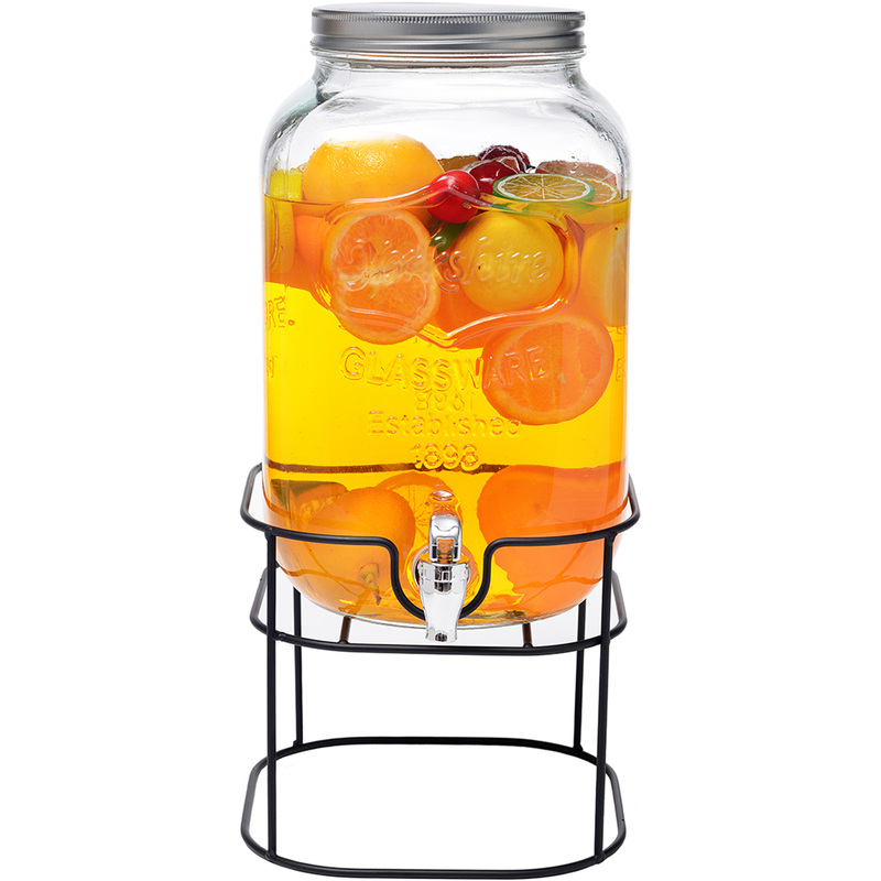 Изображение товара Стеклянная банка для напитков с краном 8 л на подставке Proff Cuisine