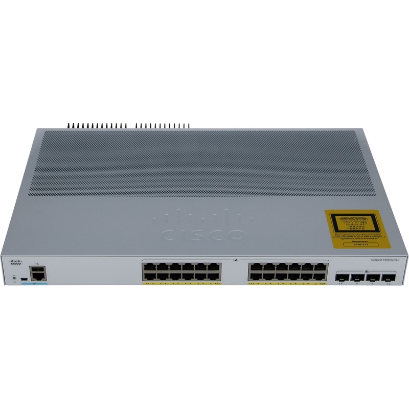 Изображение товара Управляемый коммутатор Cisco Catalyst C1000FE-24P-4G-L с PoE и 24 портами LAN Изображение товара Управляемый коммутатор Cisco Catalyst C1000FE-24P-4G-L с PoE и 24 портами LAN