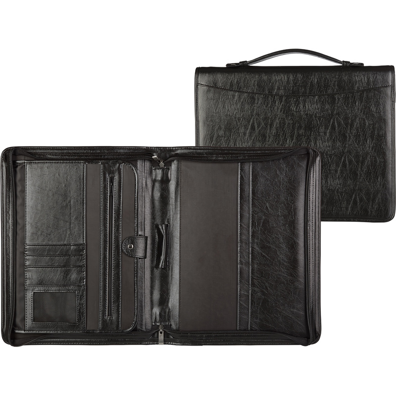 Изображение товара Сумка-папка деловая Алекс из искусственной кожи черного цвета (№ 161)