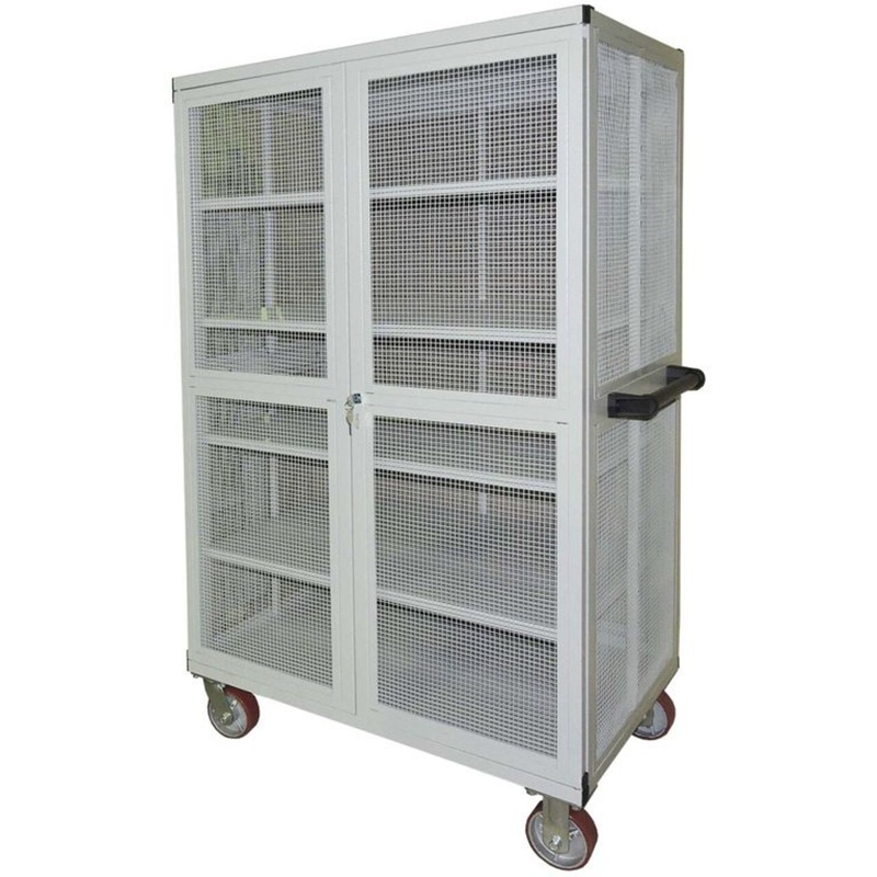 Изображение товара Банковская тележка ТСБ-1 светло-серого цвета для грузоперевозки