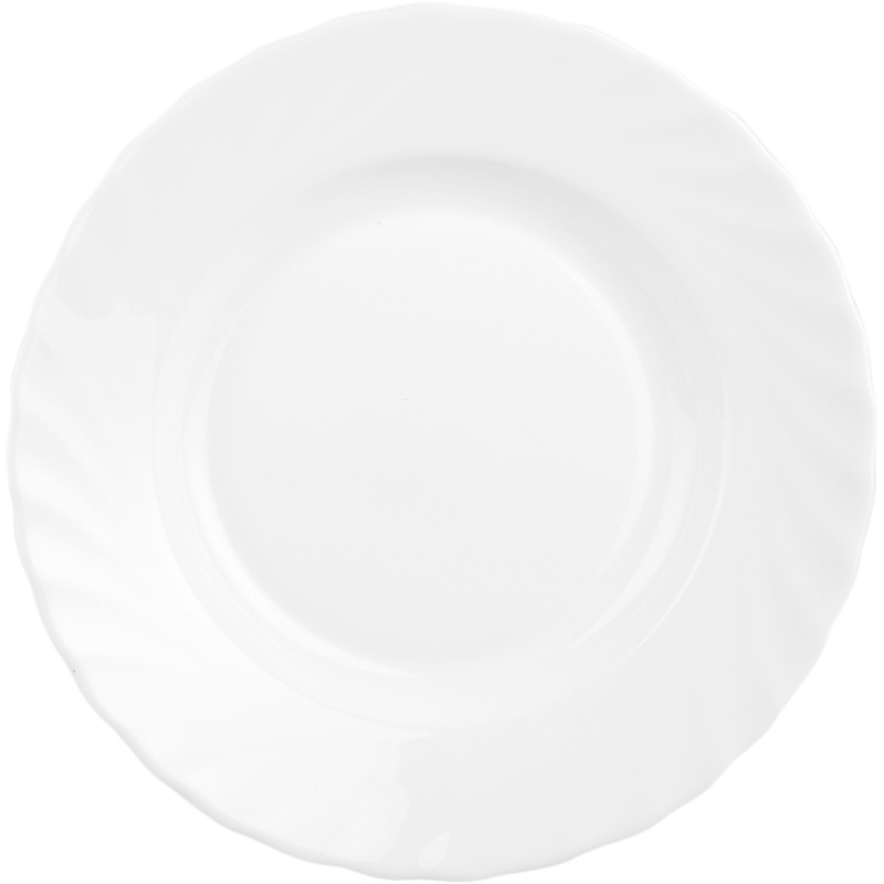 Изображение товара Стеклянная суповая тарелка Arcoroc Трианон 22.5 см белая комплект 6 шт