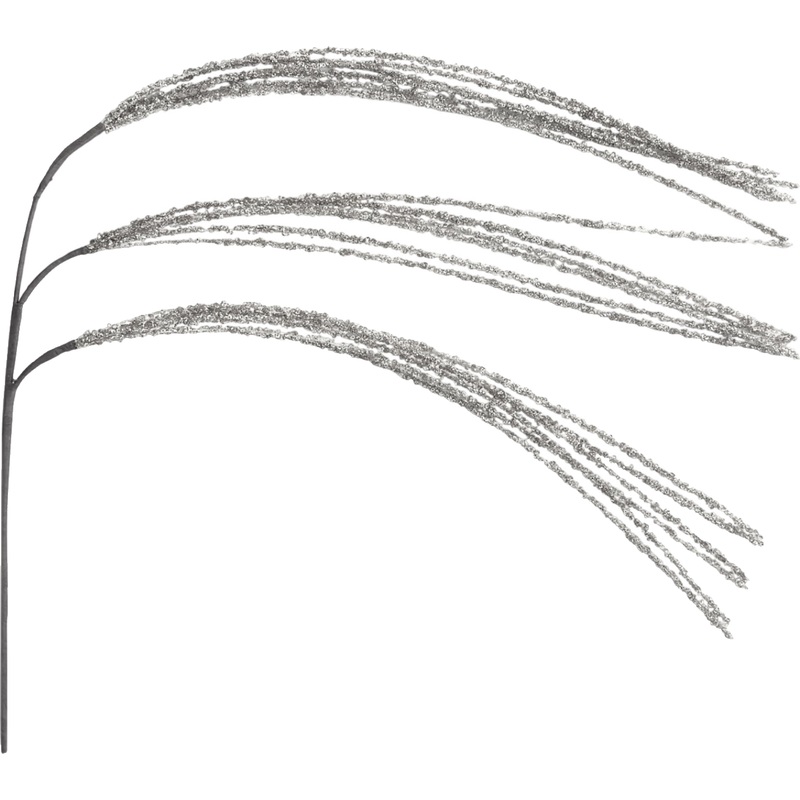 Изображение товара Украшение Magic Time Ветка ПВХ серебристое для новогоднего декора 97x102 см
