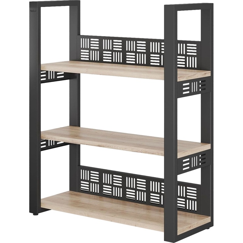 Изображение товара Стеллаж для документов Kobor SО3-100/36 дуб натуральный чёрный муар офисный