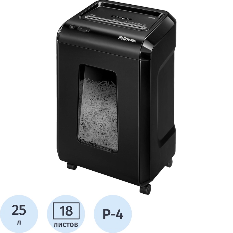 Изображение товара Уничтожитель документов Fellowes Powershred 92Cs Level P-4 25 л с колесами