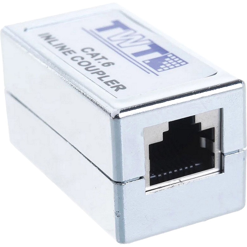 Изображение товара Адаптер RJ-45 категории 6 TWT TWT-CP45STP6 с экранированием белый