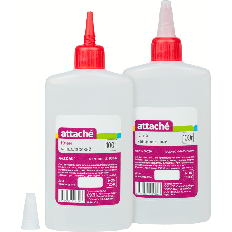 Изображение товара Клей канцелярский жидкий Attache 100 мл прозрачный пластиковый аппликатор