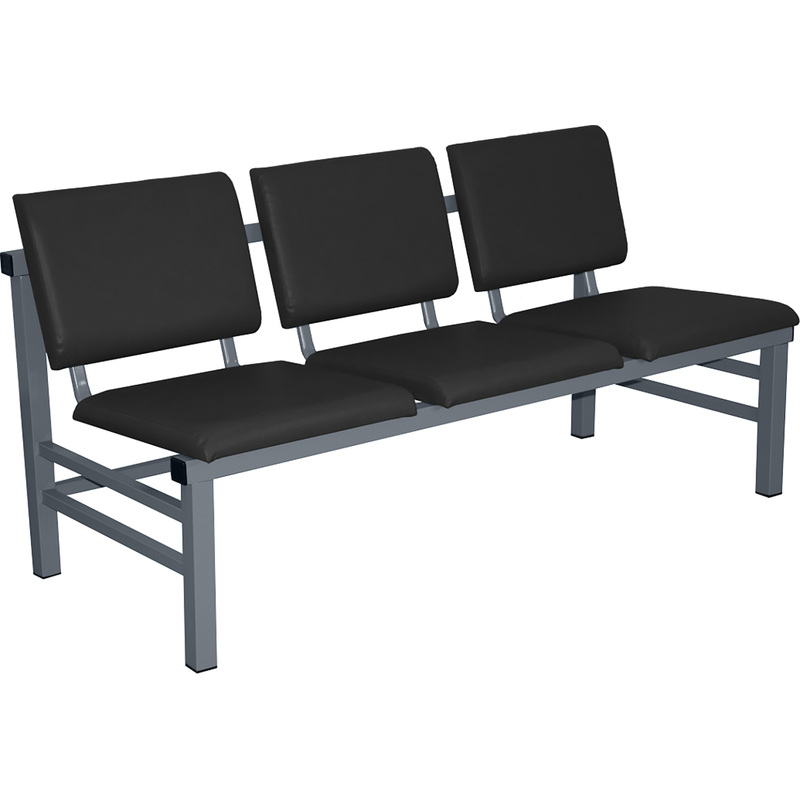 Изображение товара Скамья садовая Б143 (чёрная/серая, 1480х630х750 мм)