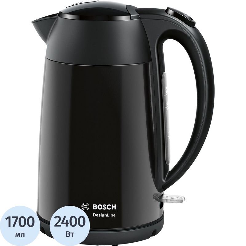 Изображение товара Чайник электрический Bosch TWK3P423 черный 1700 мл 2400 Вт