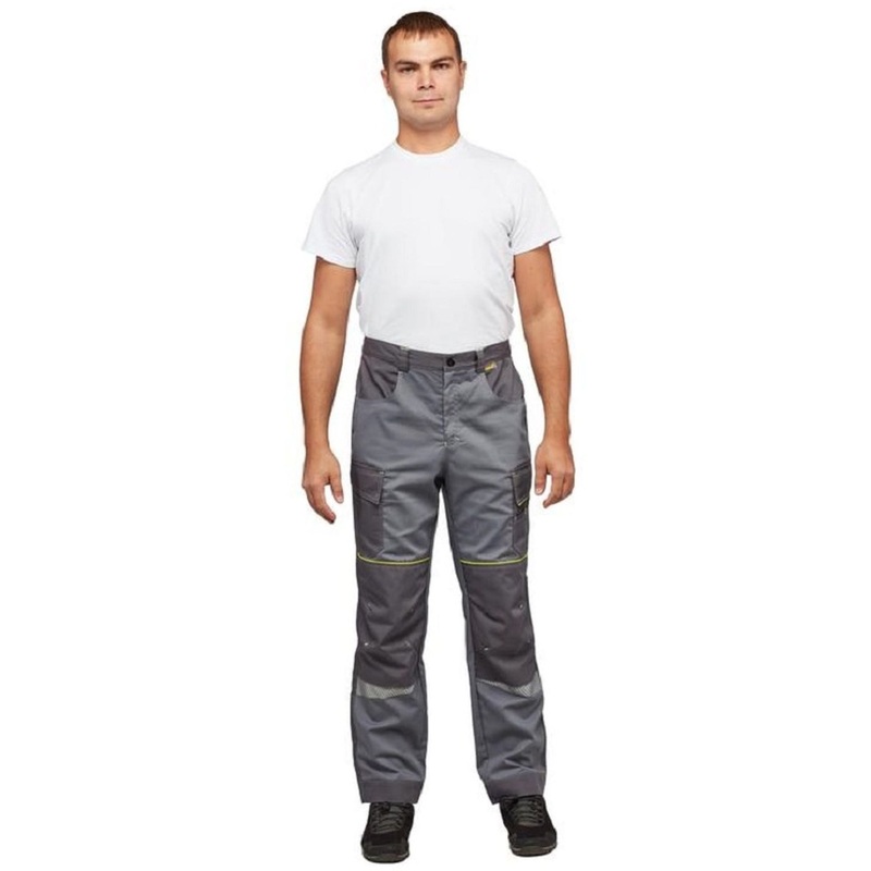 Изображение товара Мужские рабочие летние брюки Nайтстар Проксима с светоотражающим кантом серые, размер 60-62