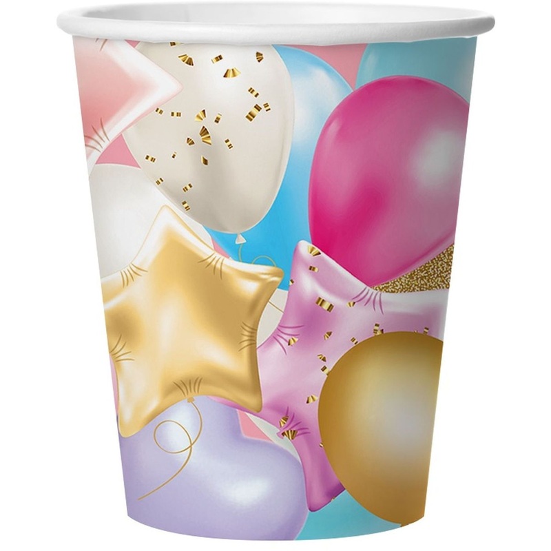 Изображение товара Набор стаканов одноразовых Дон Баллон Праздничные шарики 250 мл (6 штук в упаковке)