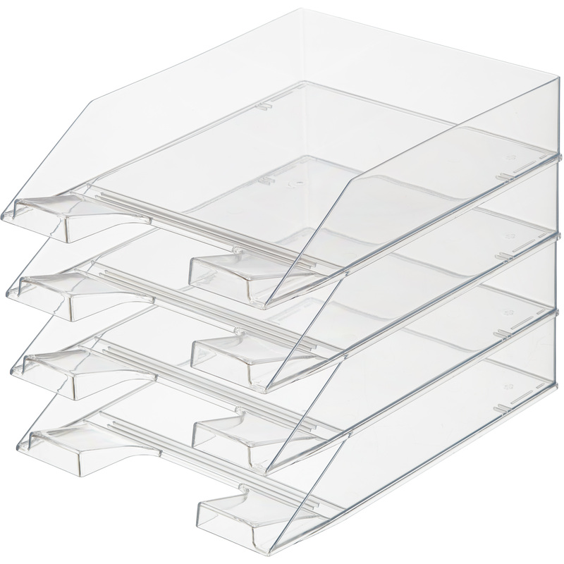 Изображение товара Лоток горизонтальный для бумаг Attache прозрачный 4 отделения