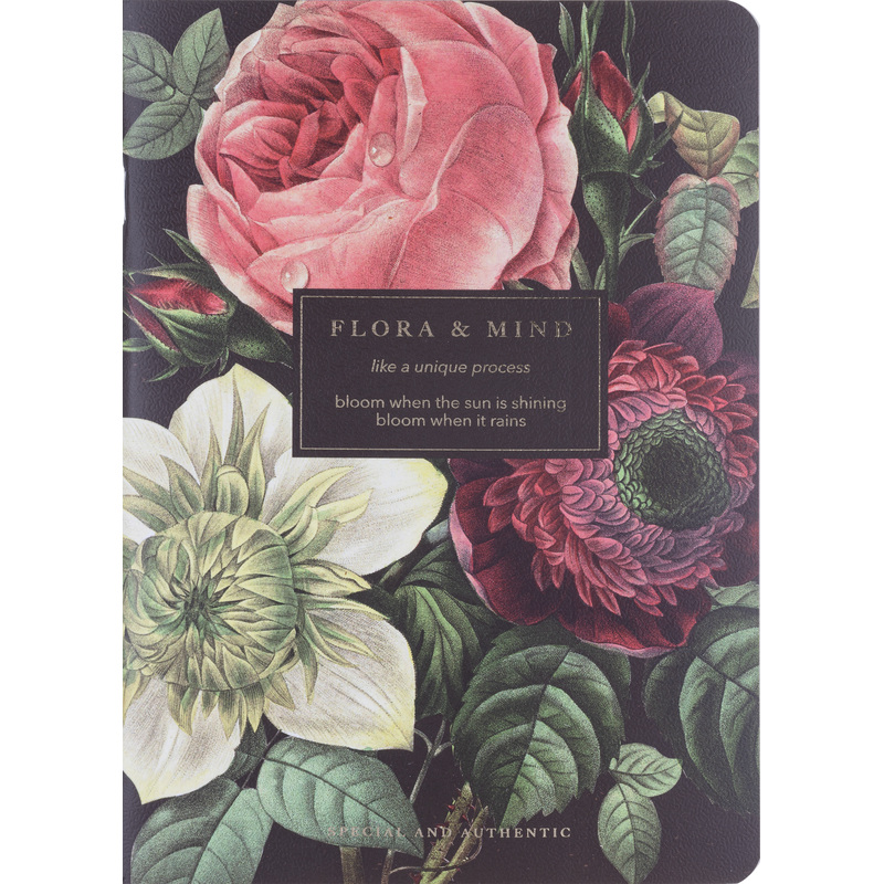 Изображение товара Тетрадь общая Be Smart Flora А5 48 листов в клетку на скрепке с рисунком