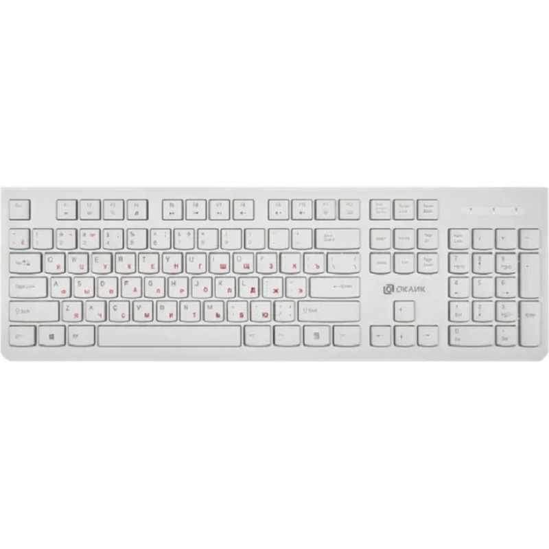 Изображение товара Клавиатура проводная Oklick 505M мембранная USB белая