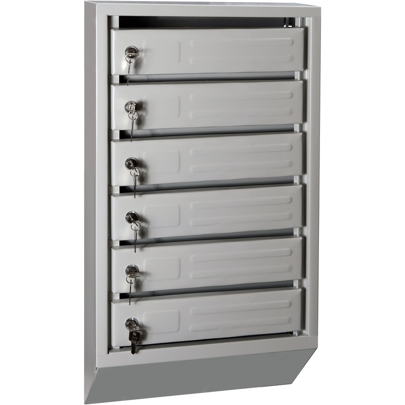 Изображение товара Ящик почтовый Klesto 6-секционный серый для многоквартирных домов