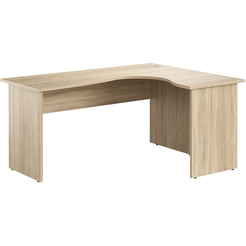 Изображение товара Угловой офисный стол Комус Мебель Easy One 888.889 правый дуб сонома 1600х1200х743 мм