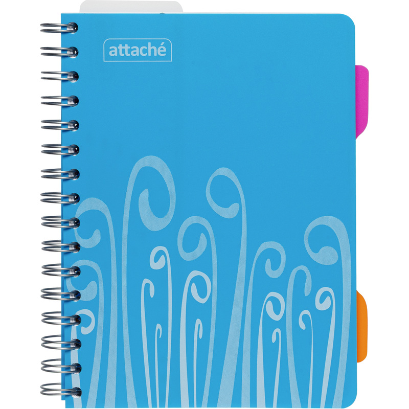 Изображение товара Бизнес-тетрадь Attache Fantasy А5 140 листов голубая со спиралью разделителями