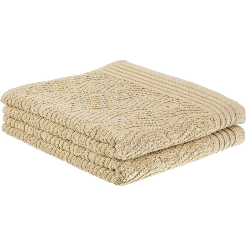 Изображение товара Набор махровых полотенец Комус Веттерн 50x80 см хаки 2 штуки