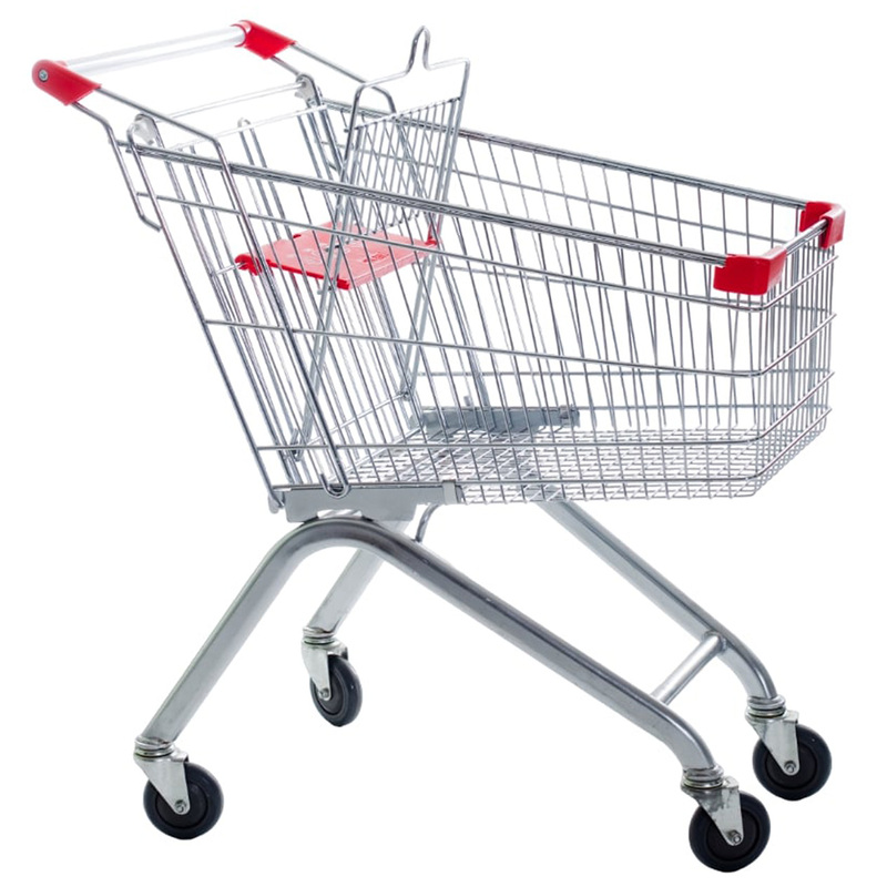 Изображение товара Тележка покупательская с детским сидением TP-100L (красный пластик, металл)