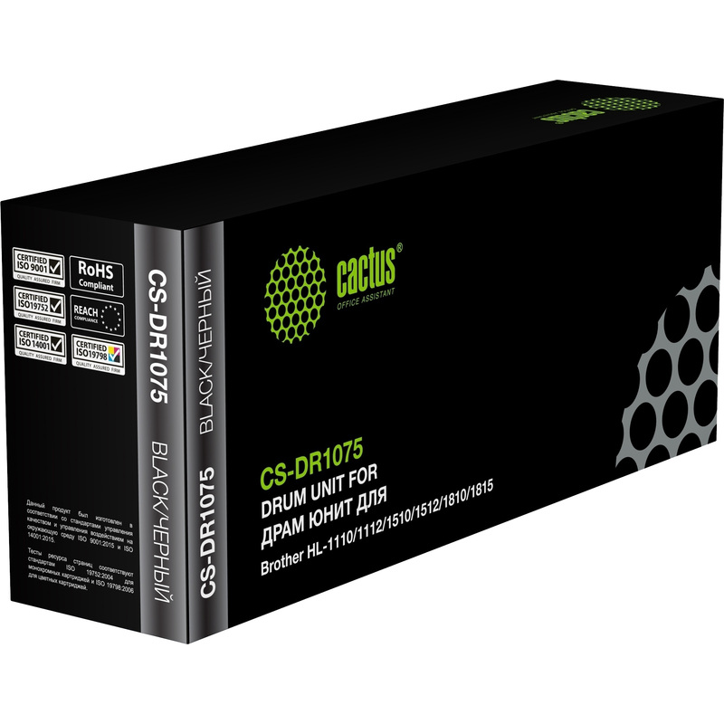 Изображение товара Блок фотобарабана Cactus DR1075 CS-DR1075 для Brother чёрный совместимый