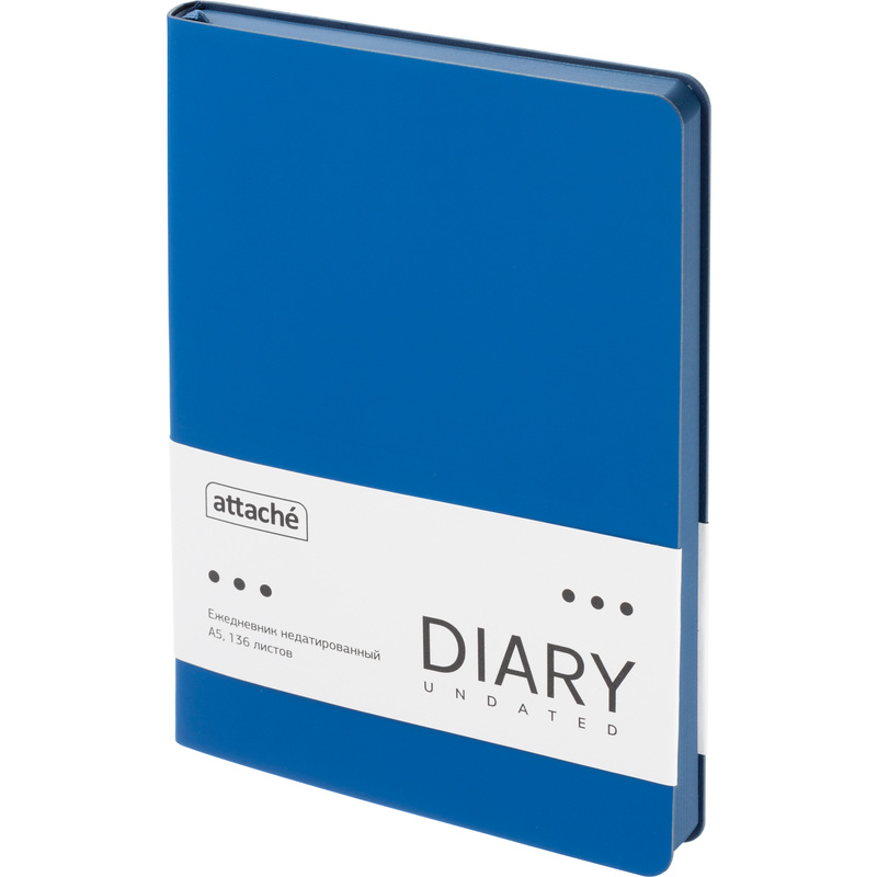 Изображение товара Ежедневник недатированный Attache Soft touch А5 136 листов синий