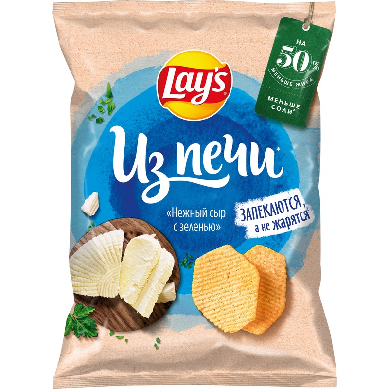 Изображение товара Чипсы Lays со вкусом нежного сыра с зеленью 81 г