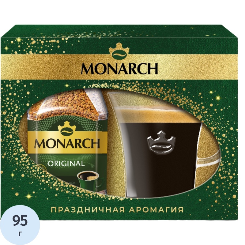 Изображение товара Кофе растворимый Monarch Original с чашкой 95 г подарочный набор