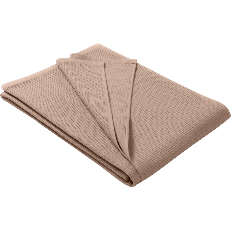 Изображение товара Простыня Волшебная ночь 200x200 см тёмно-бежевый махровая и вафельная