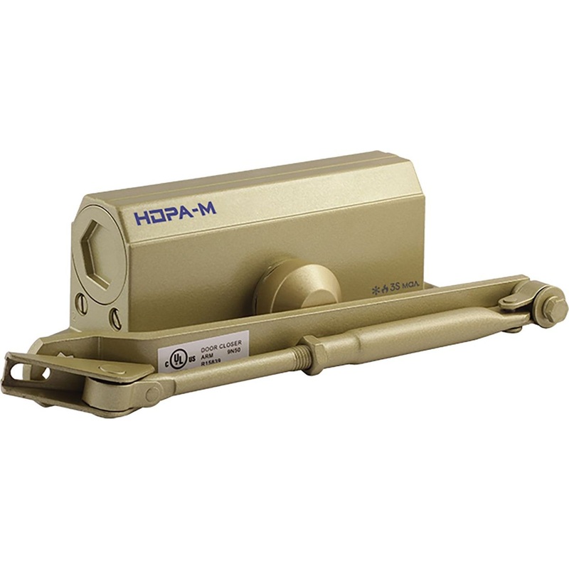 Изображение товара Доводчик дверной Нора-М №3S для дверей до 80 кг золотой цвет
