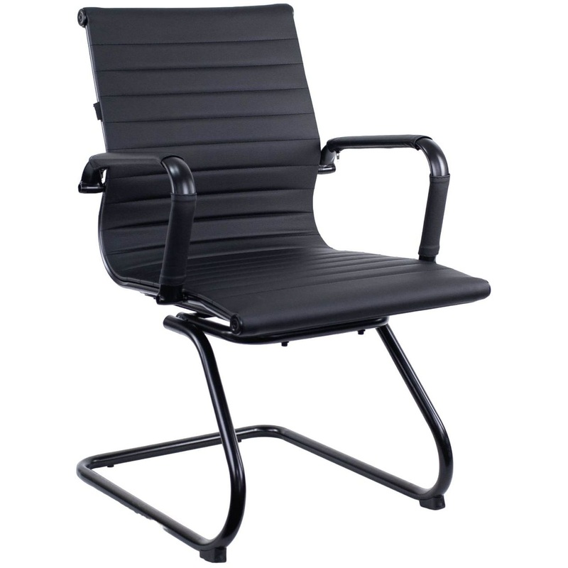 Изображение товара Конференц-кресло Everprof Leo Black Черное из экокожи для офиса и дома