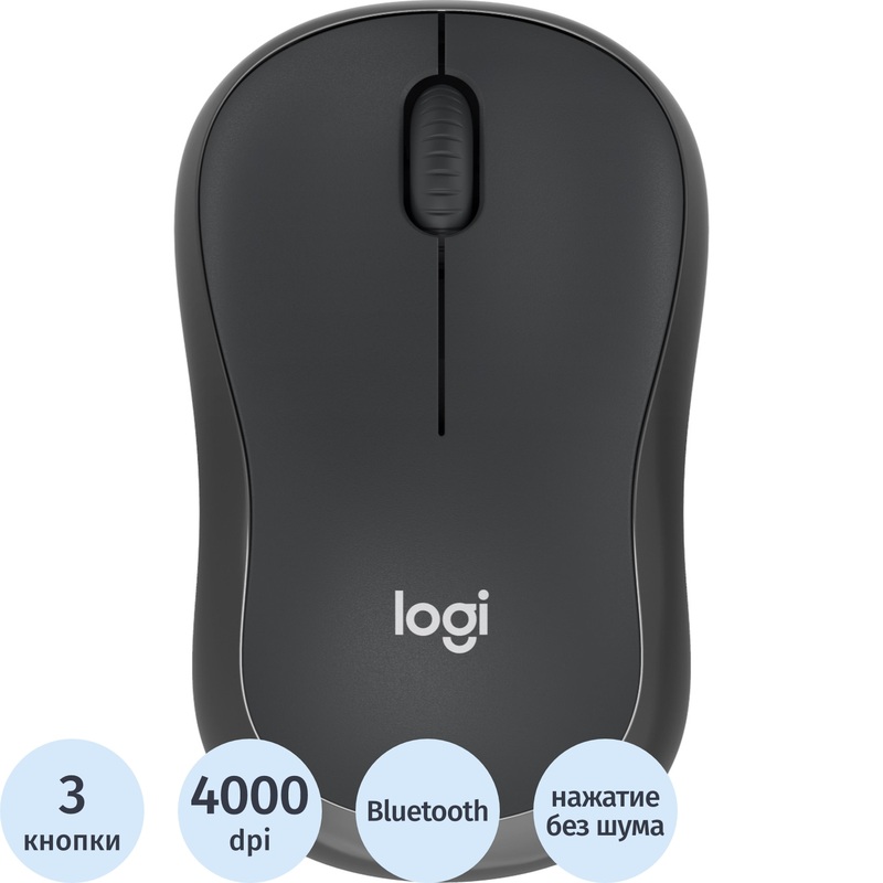 Изображение товара Мышь беспроводная Logitech M240 чёрная (910-007119)