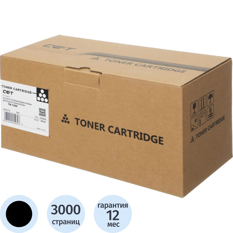 Изображение товара Тонер-картридж Cet TK-1200 для принтеров Kyocera (чёрный)