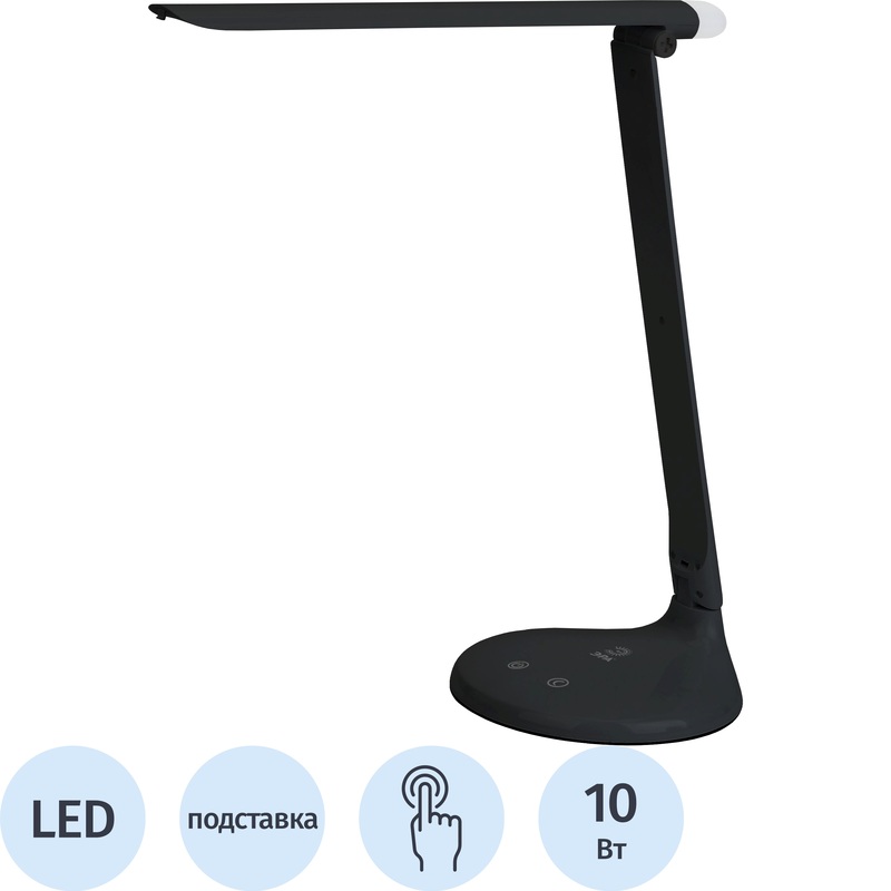 Изображение товара Настольный светильник Эра NLED-482-10W-BK черный современный с сенсорным управлением